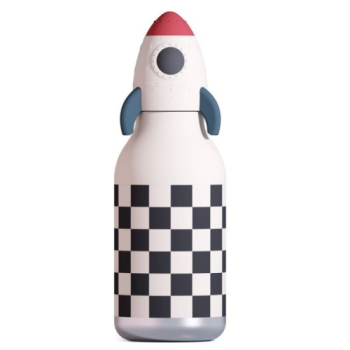 BESTIE-HOLIDAY-FLASCHE - Rocket | mit Silikon Trinkhalm und Reinigungsbürste